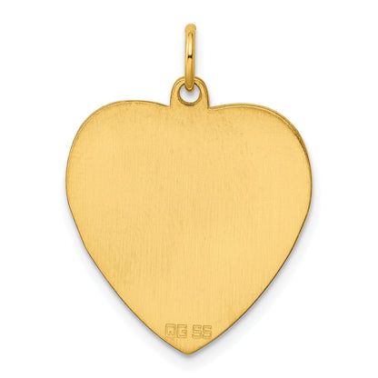 Ss/Gold Plated Sterling Silver Gp Engraveable Heart Polished Disc Charm