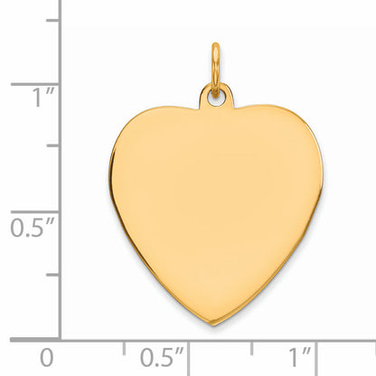 Ss/Gold Plated Sterling Silver Gp Engraveable Heart Polished Disc Charm