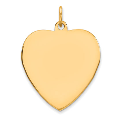 Ss/Gold Plated Sterling Silver Gp Engraveable Heart Polished Disc Charm