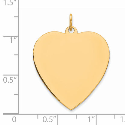 Ss/Gold Plated Sterling Silver Gp Engraveable Heart Polished Disc Charm