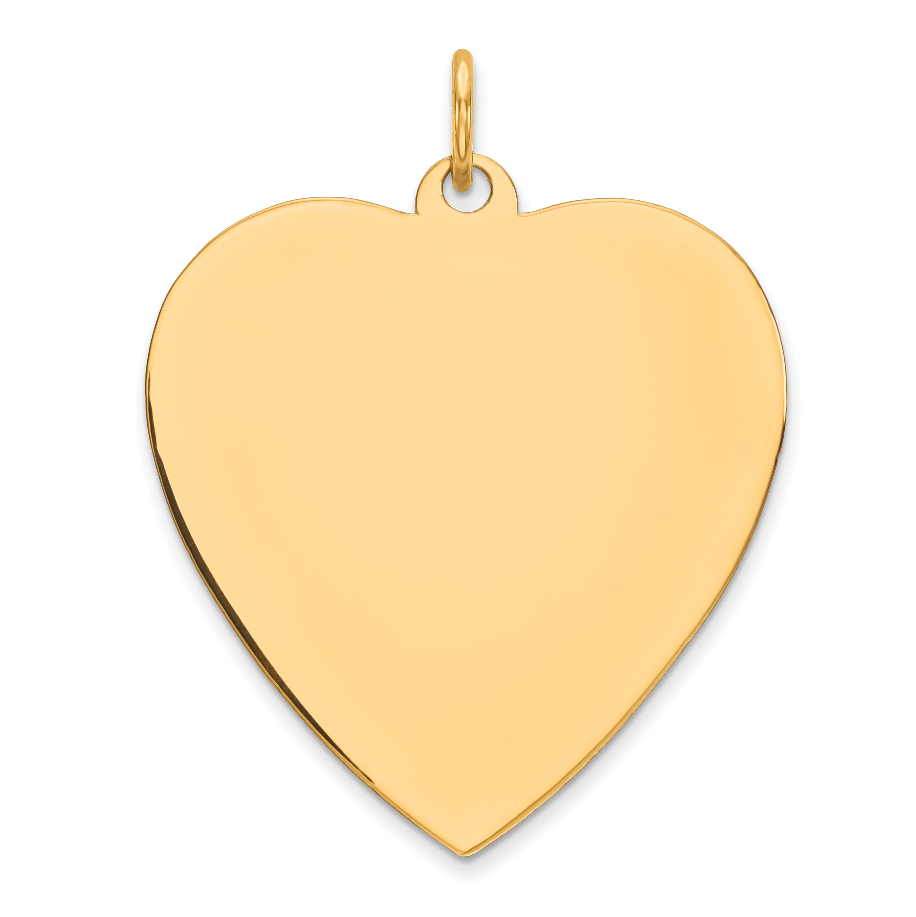 Ss/Gold Plated Sterling Silver Gp Engraveable Heart Polished Disc Charm