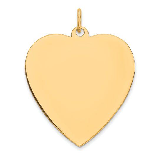 Ss/Gold Plated Sterling Silver Gp Engraveable Heart Polished Disc Charm