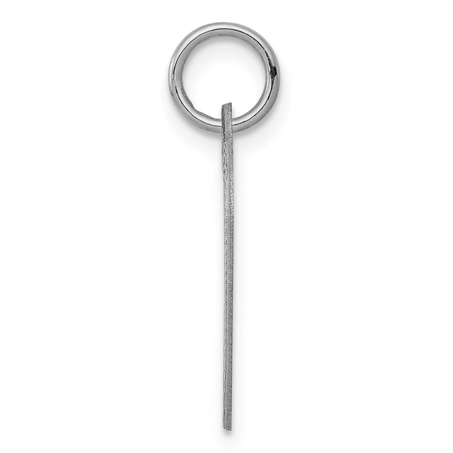 Sterling Silver Ss Rh-Plt Engraveable Heart Polished Front/Satin Back Disc Charm