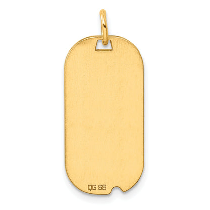 Ss/Gold Plated Sterling Silver Gp Engraveable Dog Tag Polished Disc Charm