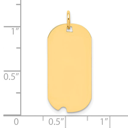 Ss/Gold Plated Sterling Silver Gp Engraveable Dog Tag Polished Disc Charm