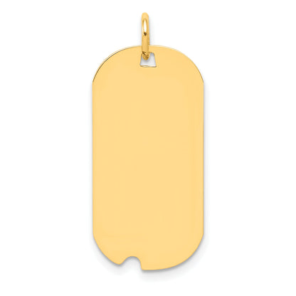 Ss/Gold Plated Sterling Silver Gp Engraveable Dog Tag Polished Disc Charm