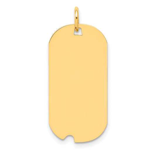 Ss/Gold Plated Sterling Silver Gp Engraveable Dog Tag Polished Disc Charm