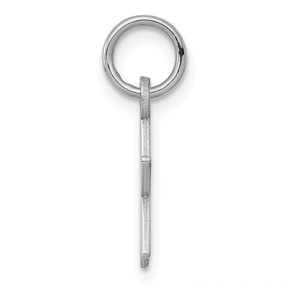 Sterling Silver Rhodium-Plated Engraveable Star Disc Charm