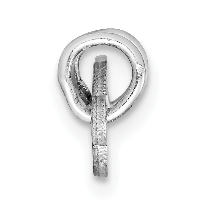 Sterling Silver Rh-Plt Engraveable Polished Front/Satin Back Plate