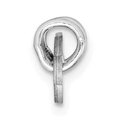 Sterling Silver Rh-Plt Engraveable Polished Front/Satin Back Plate
