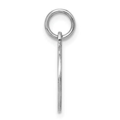 Sterling Silver Ss Rh-Plt Engraveable Round Polished Front/Satin Back Disc Charm