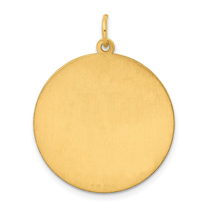 Ss/Gold Plated Sterling Silver Gp Engraveable Round Polished Disc Charm