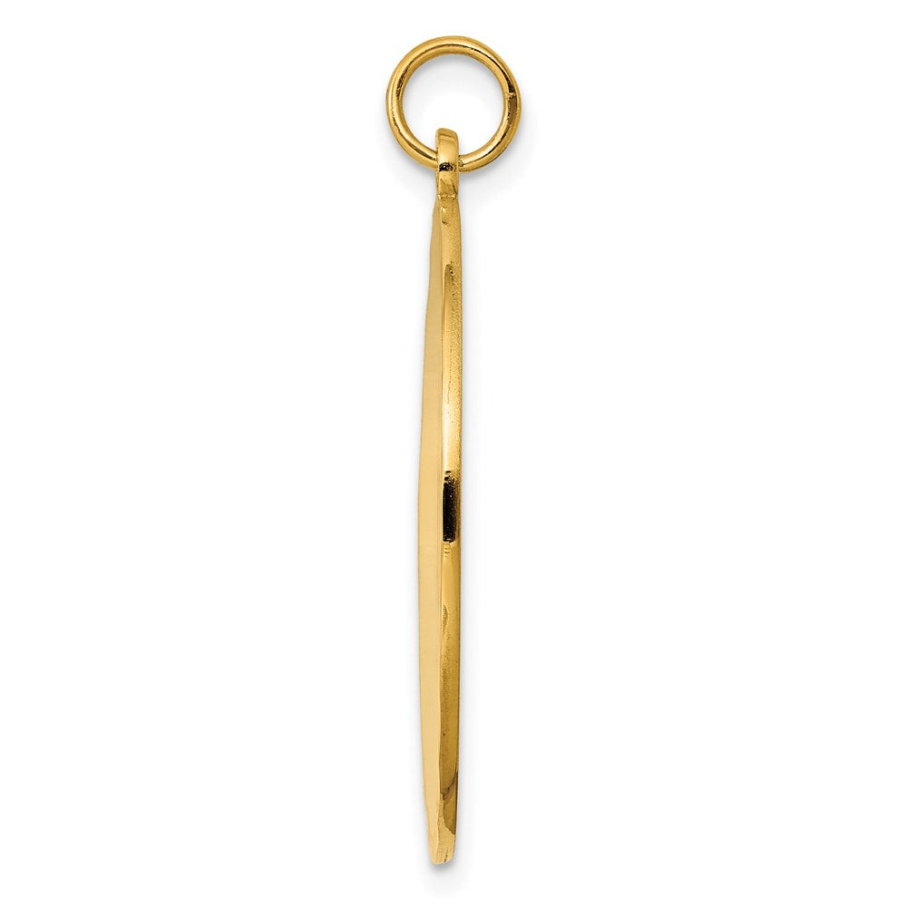 Ss/Gold Plated Sterling Silver Gp Engraveable Round Polished Disc Charm