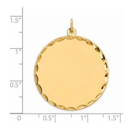 Ss/Gold Plated Sterling Silver Gp Engraveable Round Polished Disc Charm