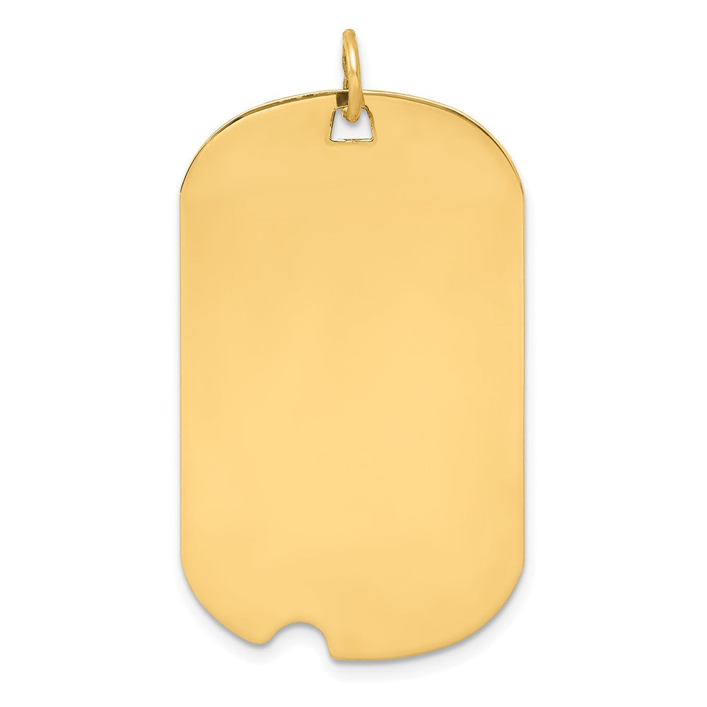 Ss/Gold Plated Sterling Silver Gp Engraveable Dog Tag Disc Charm