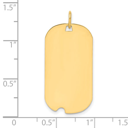 Ss/Gold Plated Sterling Silver Gp Engraveable Dog Tag Polished Disc Charm