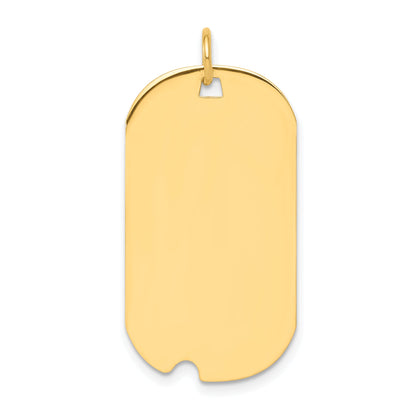 Ss/Gold Plated Sterling Silver Gp Engraveable Dog Tag Polished Disc Charm