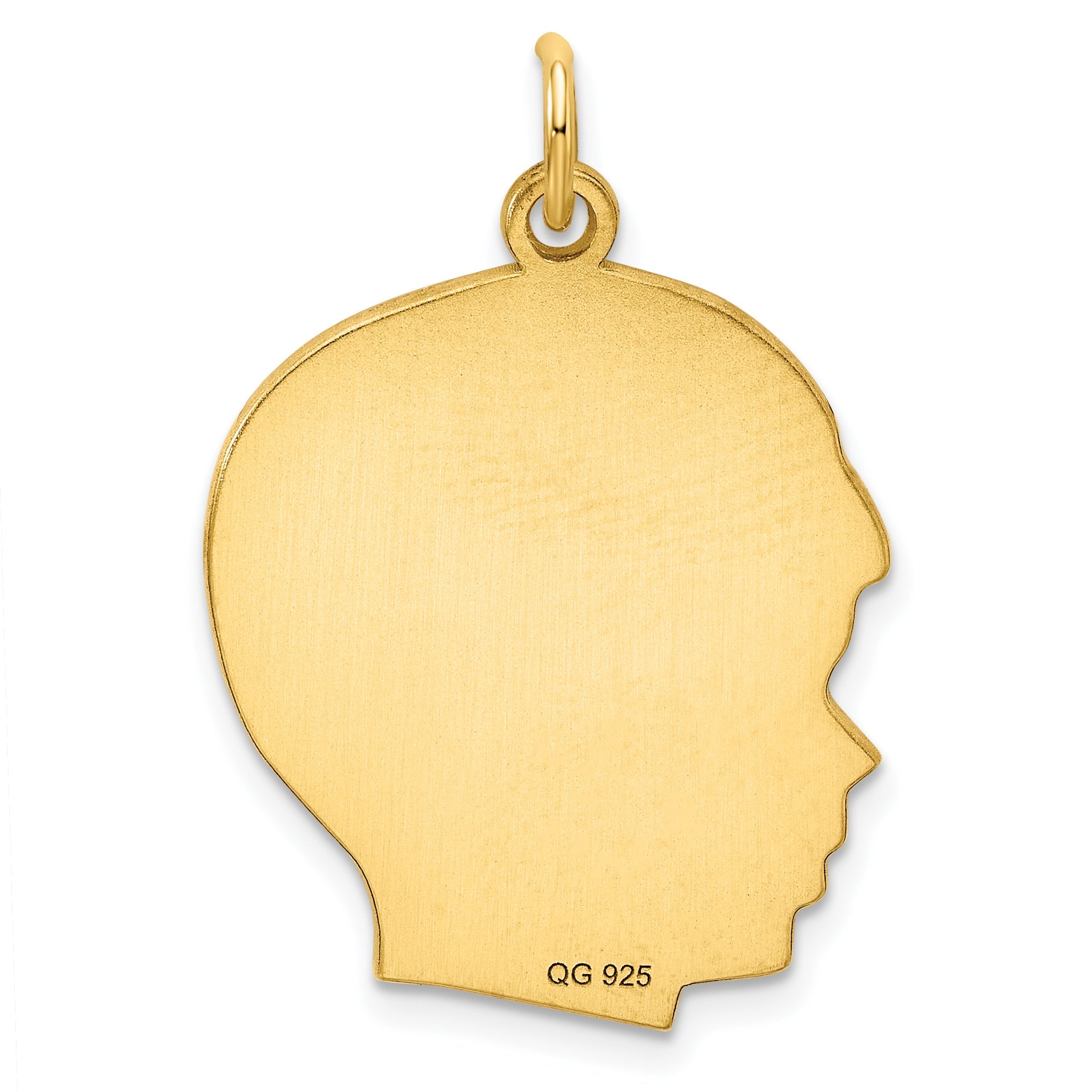 Ss/Gold Plated Sterling Silver Gp Engraveable Boy Polished Disc Charm