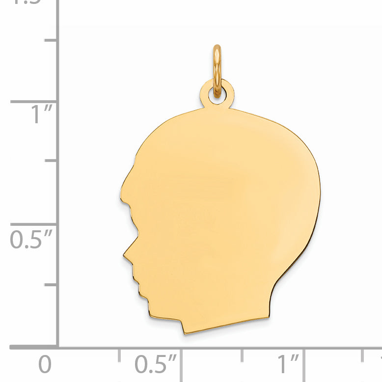 Ss/Gold Plated Sterling Silver Gp Engraveable Boy Polished Disc Charm