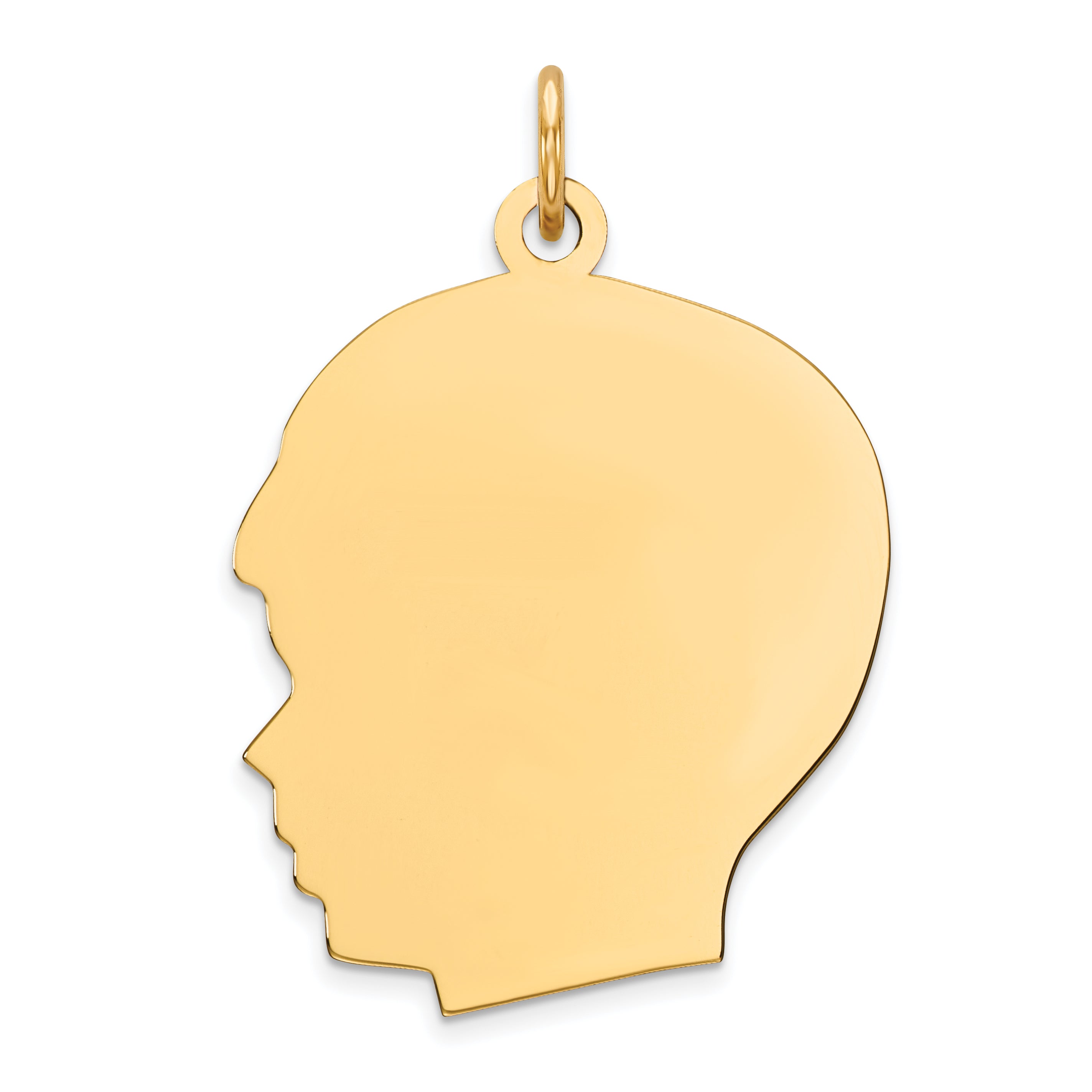 Ss/Gold Plated Sterling Silver Gp Engraveable Boy Polished Disc Charm