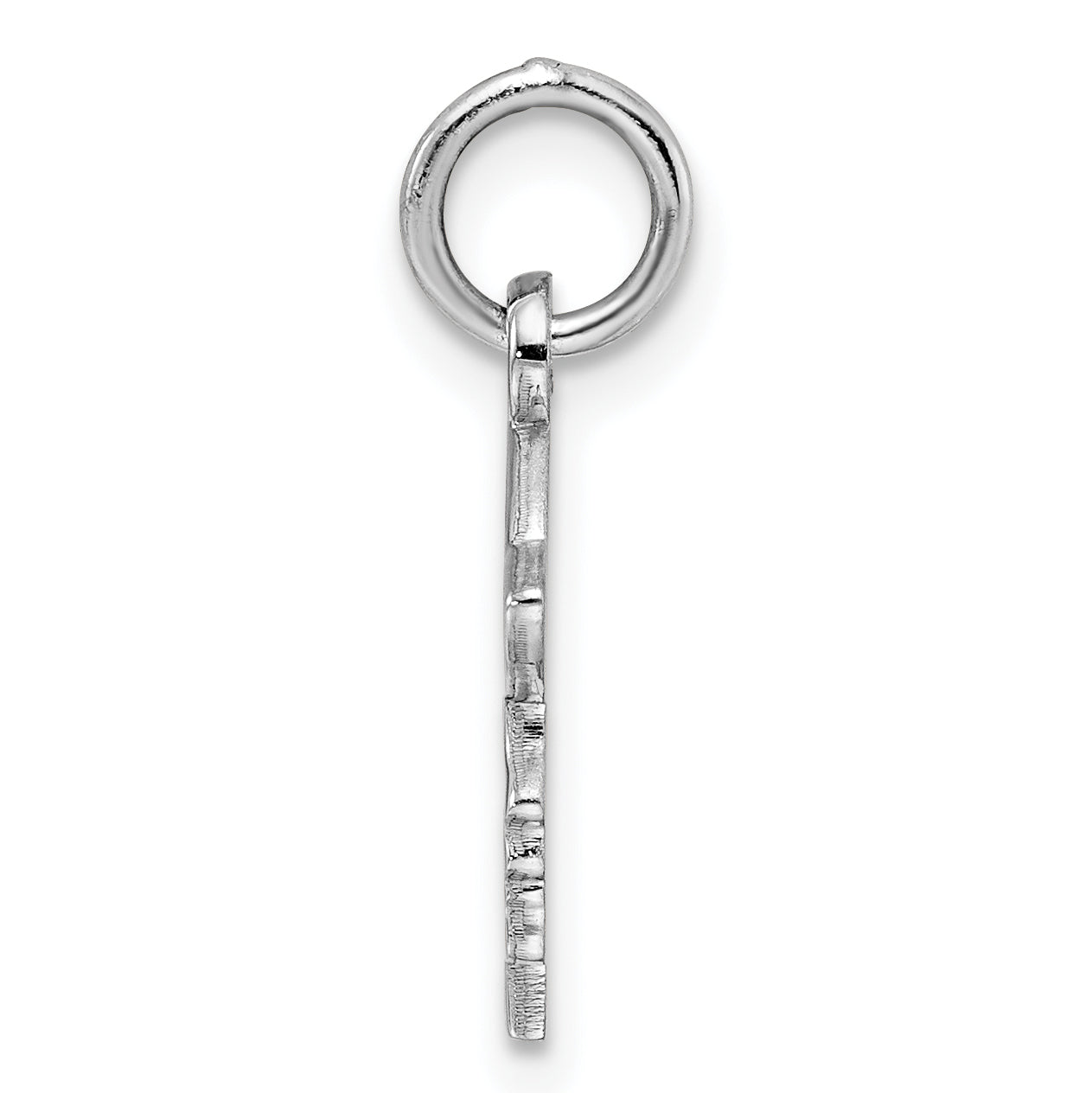 Sterling Silver Rhod-Plate Blue Enamel Right Facing Boy Head Disc Charm