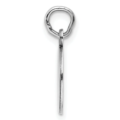 Sterling Silver Rhod-Plate Red Enamel Right Facing Boy Head Disc Charm