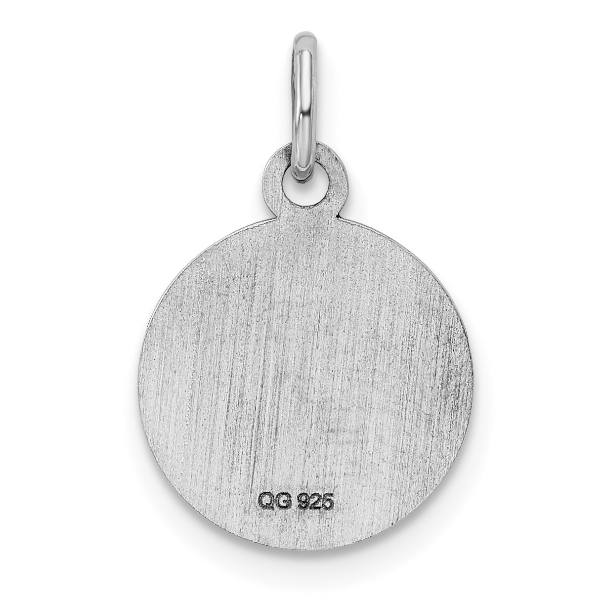 Sterling Silver Rhod-Plate Red Enamel Right Facing Boy Head Disc Charm