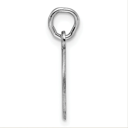 Sterling Silver Rhod-Plate Blue Enamel Right Facing Boy Head Disc Charm