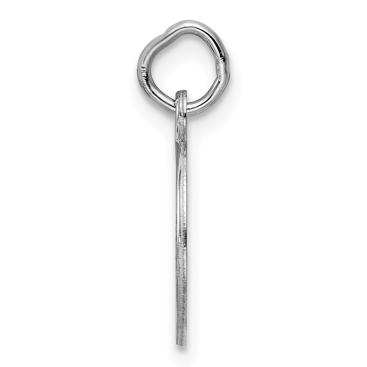 Sterling Silver Rhod-Plate Purple Enamel Right Facing Girl Head Disc Charm