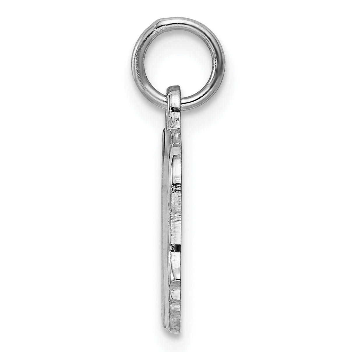 Sterling Silver Rhod-Plate Purple Enamel Right Facing Girl Head Disc Charm