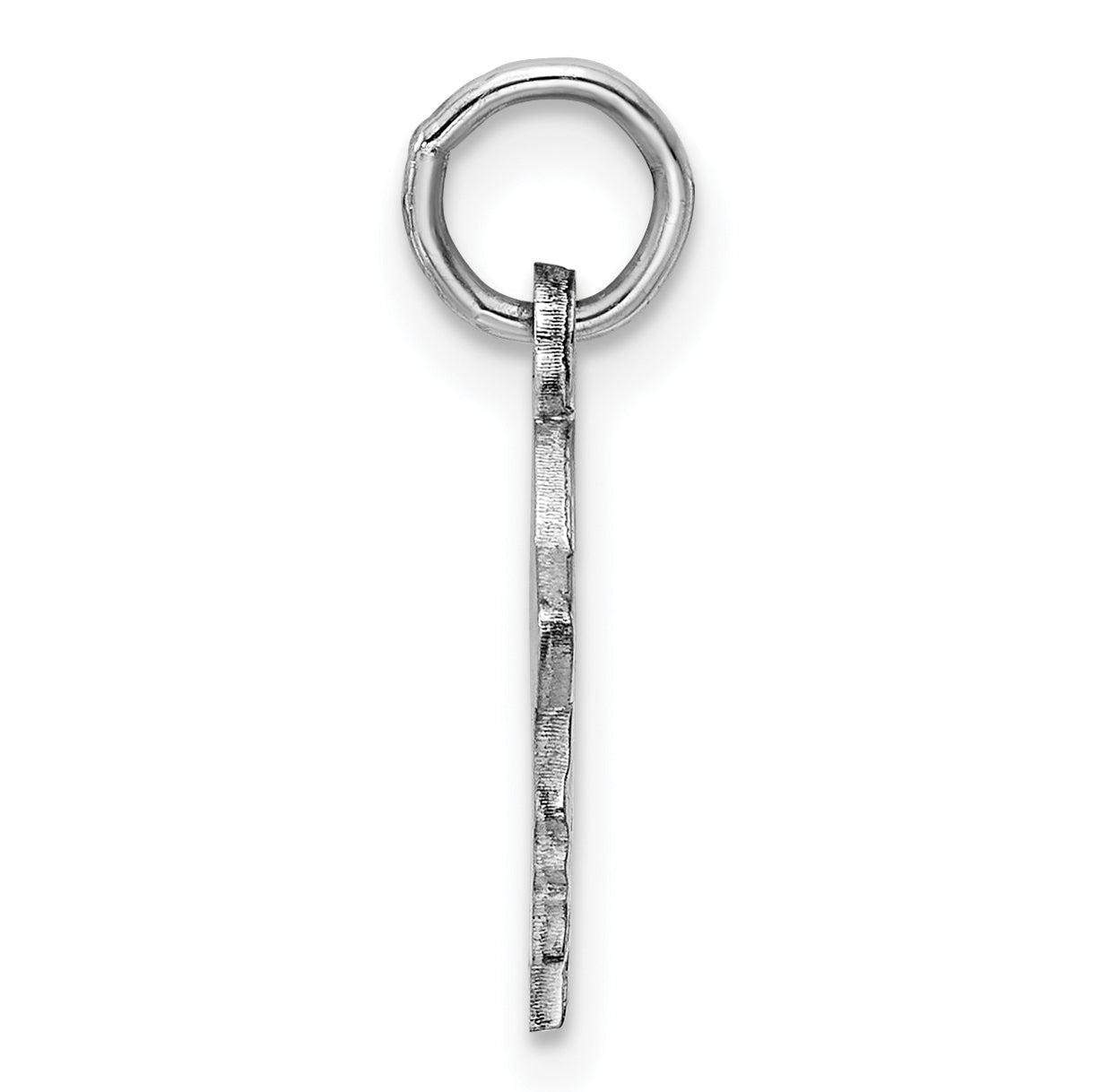 Sterling Silver Rhod-Plate Red Enamel Left Facing Boy Head Disc Charm