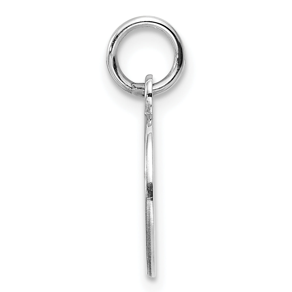 Sterling Silver Rhod-Plate Pink Enamel Left Facing Girl Head Disc Charm