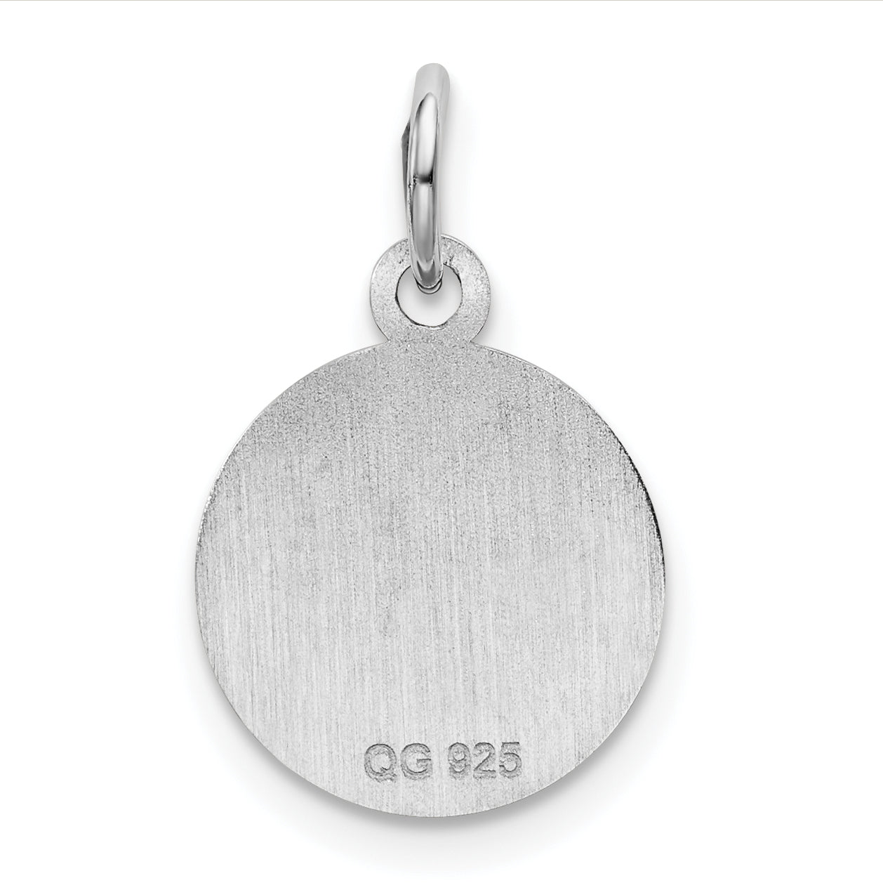 Sterling Silver Rhod-Plate Pink Enamel Left Facing Girl Head Disc Charm