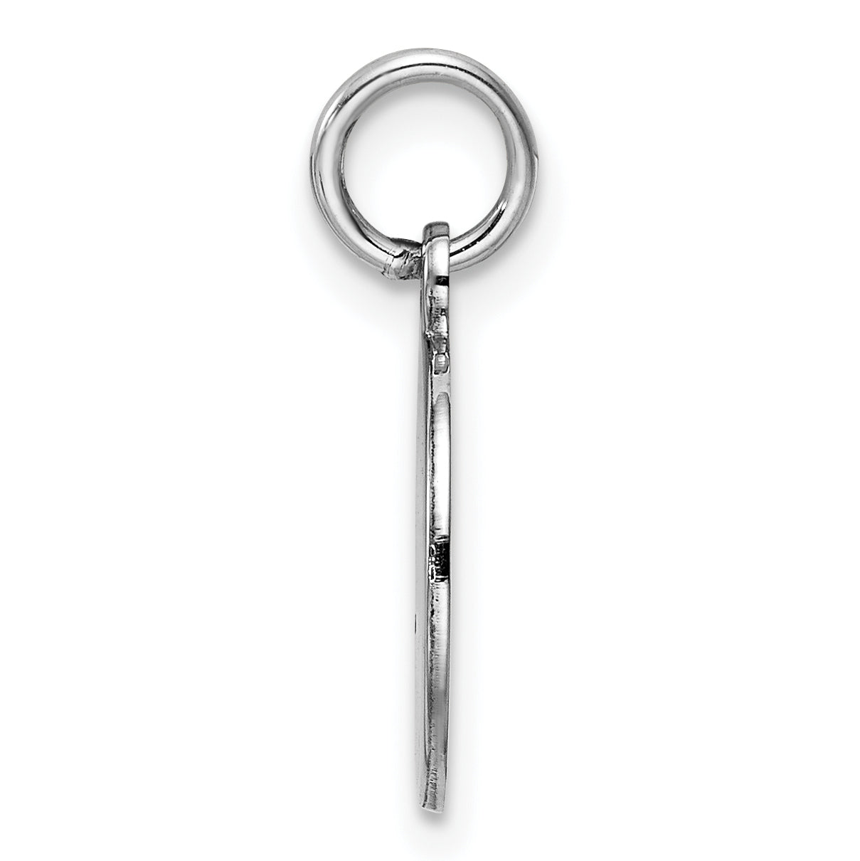 Sterling Silver Rhod-Plate Purple Enamel Left Facing Girl Head Disc Charm