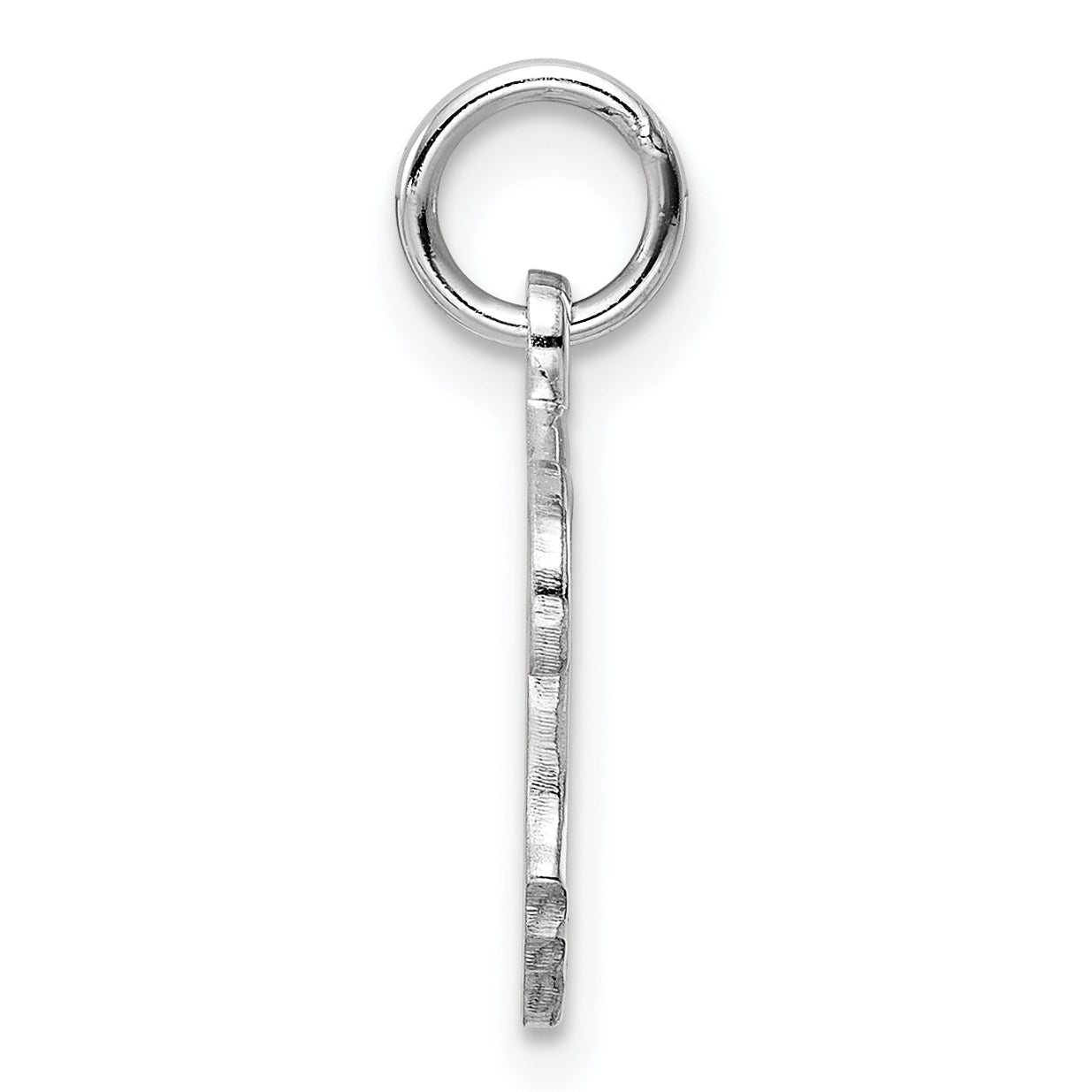 Sterling Silver Rhod-Plate Purple Enamel Left Facing Girl Head Disc Charm