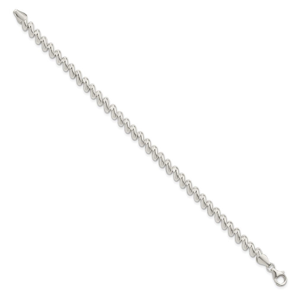 7.5 Inch Sterling Silver 6mm San Marco Bracelet
