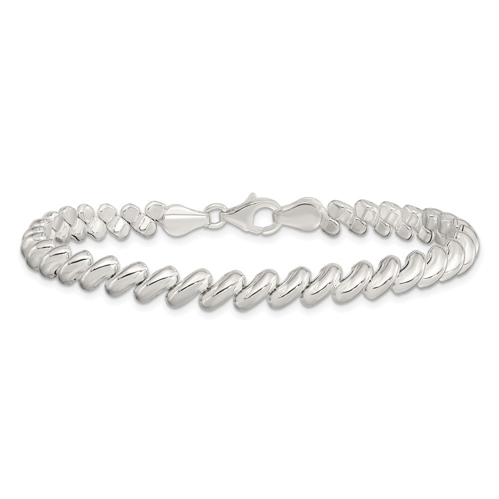7.5 Inch Sterling Silver 6mm San Marco Bracelet