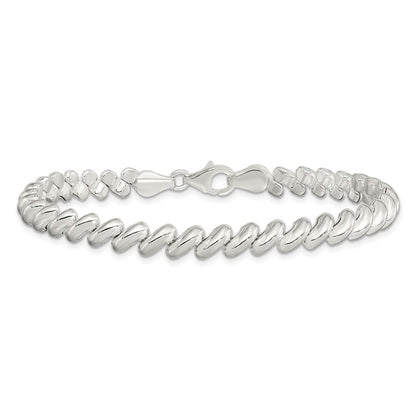 7.5 Inch Sterling Silver 6mm San Marco Bracelet