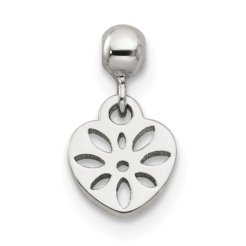 Sterling Silver Mio Memento Dangle Heart Charm