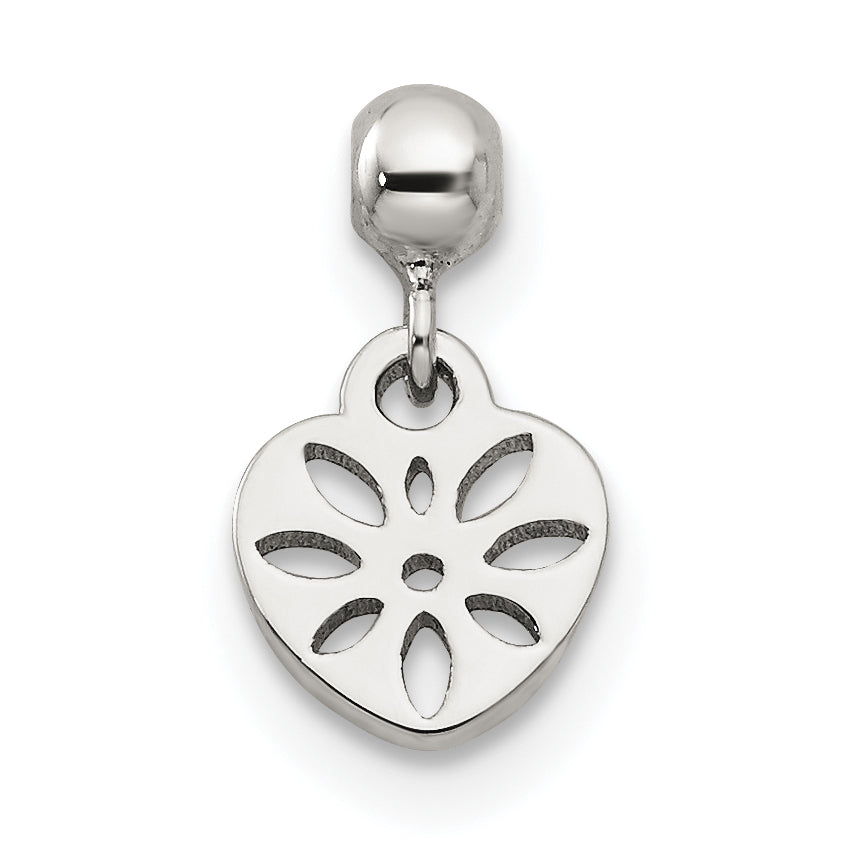 Sterling Silver Mio Memento Dangle Heart Charm