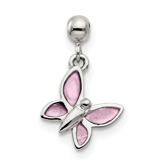 Sterling Silver Mio Memento Enamel Dangle Butterfly Charm