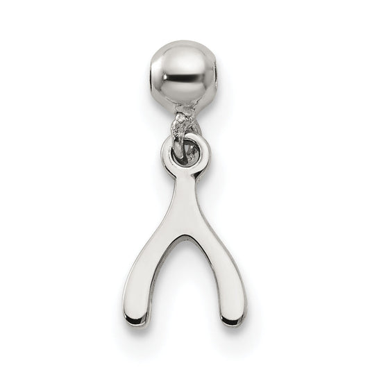 Sterling Silver Mio Memento Dangle Wish Bone Charm