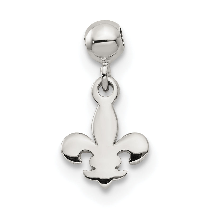 Sterling Silver Mio Memento Dangle Fleur De Lis Charm