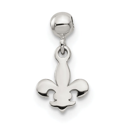 Sterling Silver Mio Memento Dangle Fleur De Lis Charm