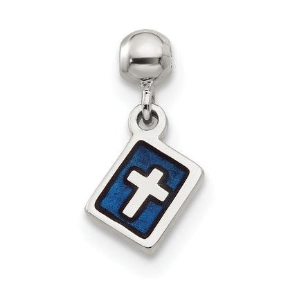 Sterling Silver Mio Memento Enamel Dangle Cross Charm