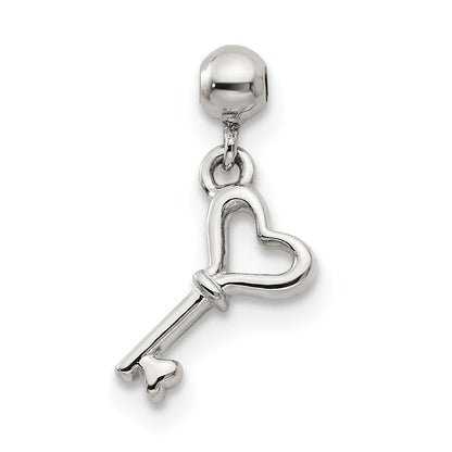 Sterling Silver Mio Memento Dangle Heart Key Charm