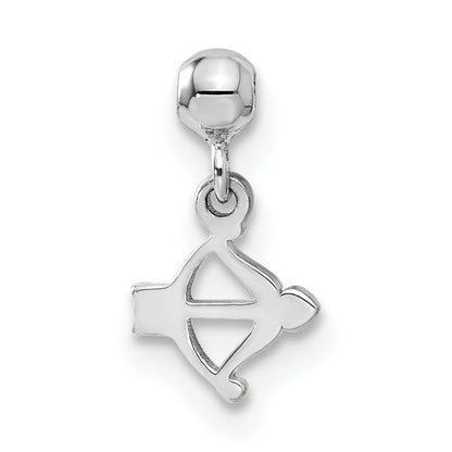 Sterling Silver Mio Memento Dangle Bow And Heart Arrow Charm