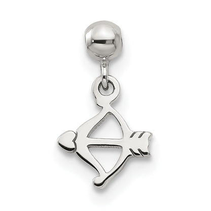 Sterling Silver Mio Memento Dangle Bow And Heart Arrow Charm