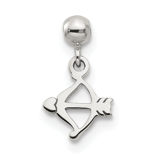 Sterling Silver Mio Memento Dangle Bow And Heart Arrow Charm