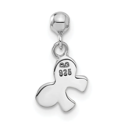 Sterling Silver Mio Memento Swarovski Crystal Dangle Bow Charm